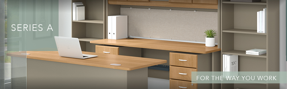 Amazon.com: Serie A de los muebles del negocio de Bush, roble claro