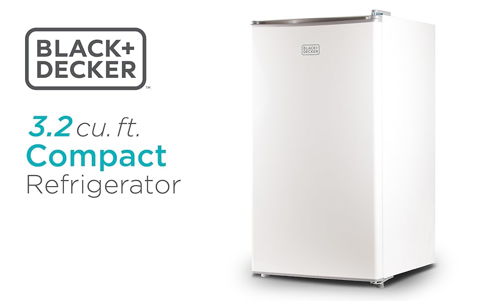 BLACK+DECKER BCRK32W Compact Refrigerator Energy Star Single Door Mini