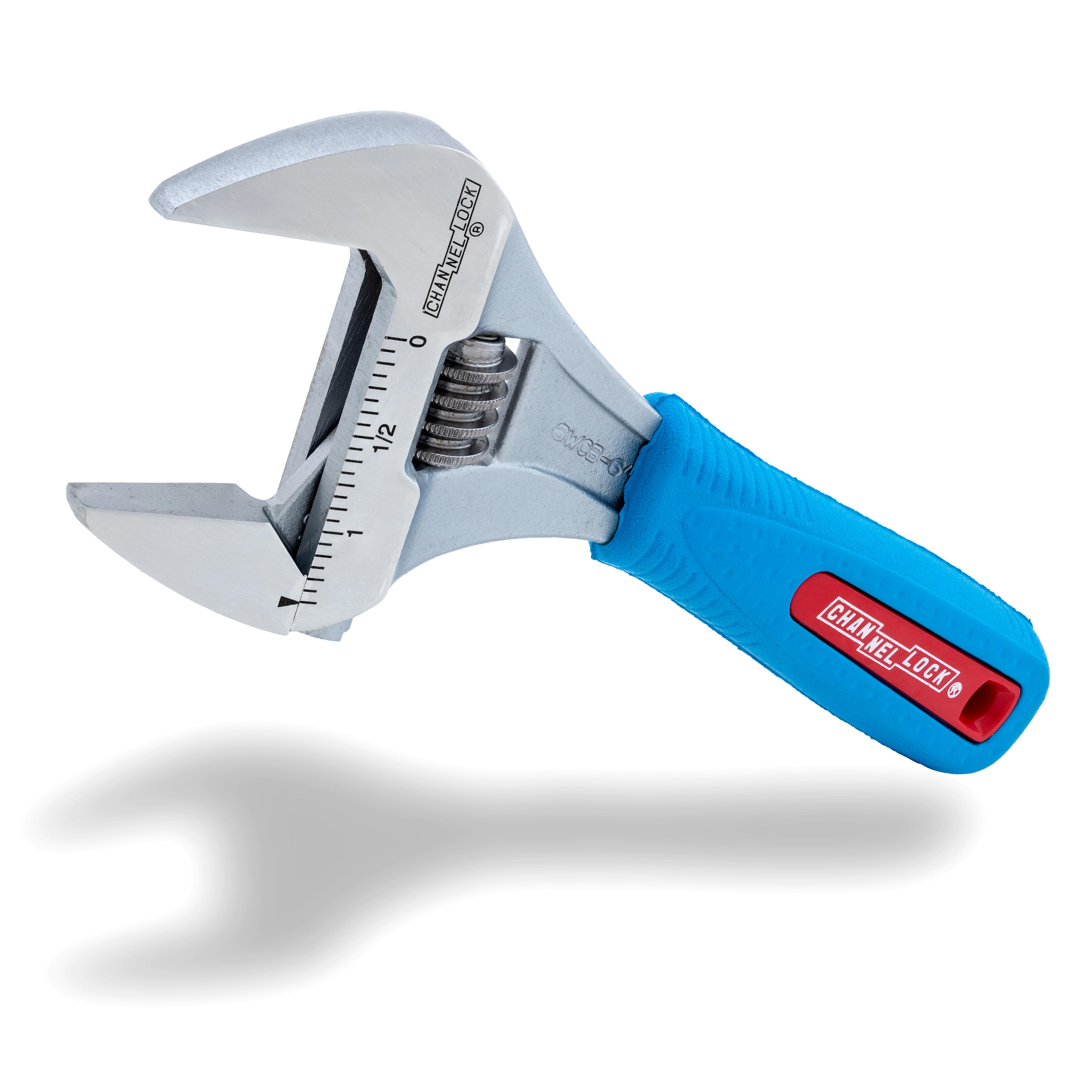 Channellock 8WCB WideAzz Adjustable Wrench with Code Blue Grips, 11/2