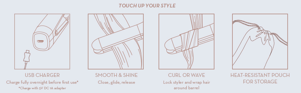 conair unbound cordless hair styler rechargeable hair styler cordless flat iron cordless curler