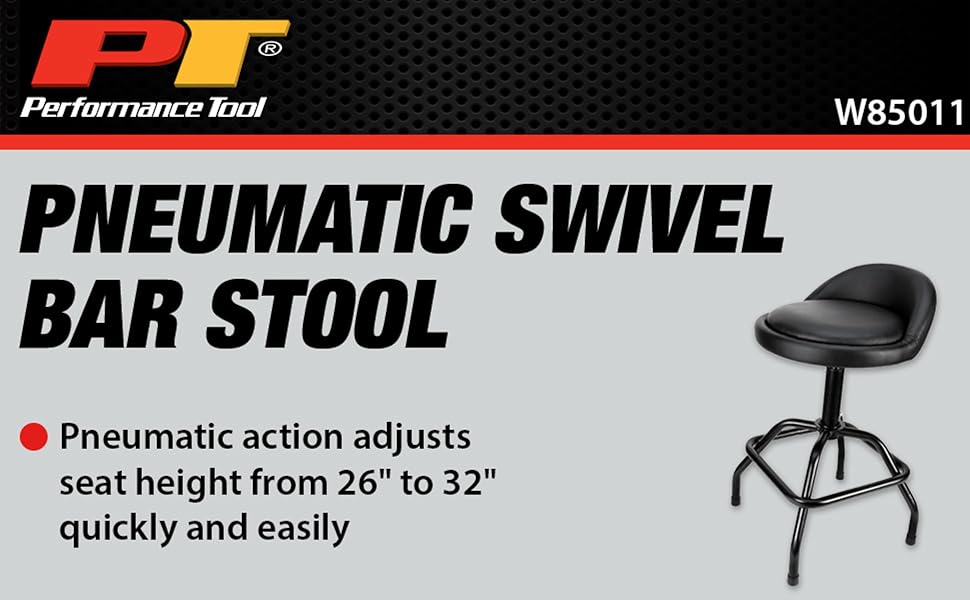 Mua Performance Tool W85011 Adjustable Height Bar Stool, Pneumatic