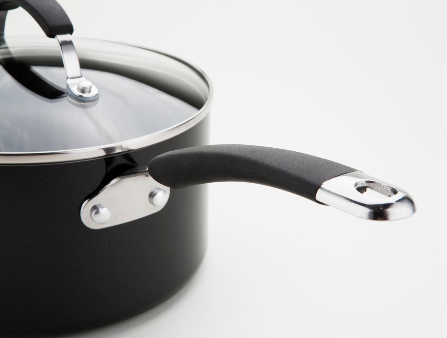 Meyer Aluminium 5 Piece Induction Compatible cookware SetBlack, 50.5 x