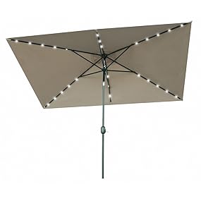 Market umbrella with solar lights Clearance