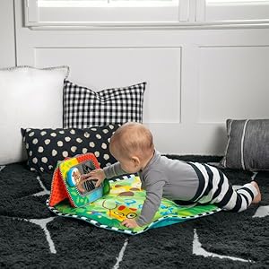 Baby Einstein Discovery Garden Tummy Time Mat & Mirror, Ages 0+ Months