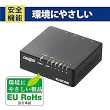 Amazon | エレコム スイッチングハブ ギガビット 5ポート