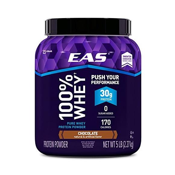 EAS 100 Pure Whey Protein Powder, Chocolate, 5lb Tub, 30 grams of Whey Protein Per