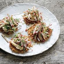 Radish & apple salad on potato rösti