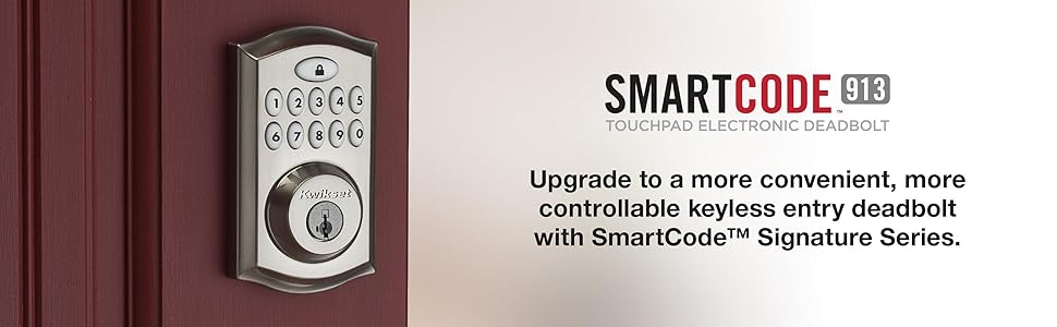 Kwikset SmartCode 913 Venetian Bronze Single Cylinder Electronic Deadbolt Lighted Keypad