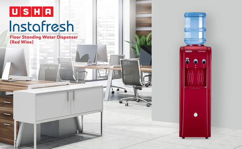 USHA Instafresh Floor Standing Water Dispenser ( Red Wine) Amazon.in