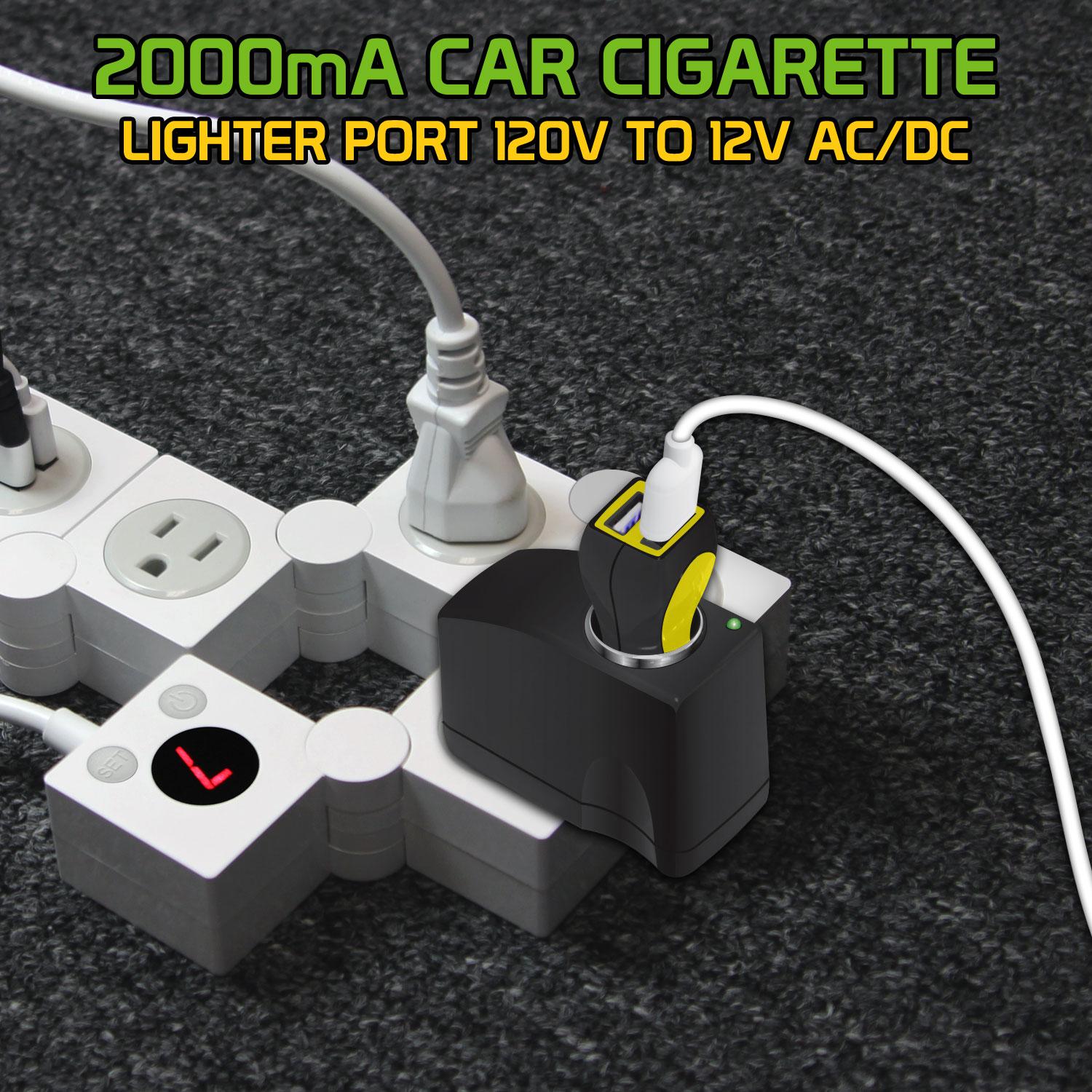 Cellet Universal 1000mA or (5 watt) Output AC Wall to DC Car Cigarette