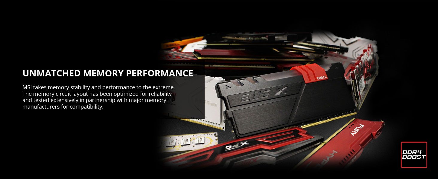 msi MPG B550 GAMING EDGE WIFI ddr4 boost memory stability compatibility dimm