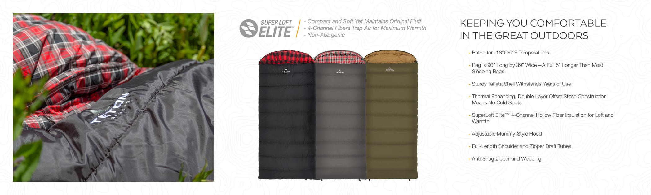 TETON Sports Celsius XXL 18C/0F Sleeping Bag; 0 Degree