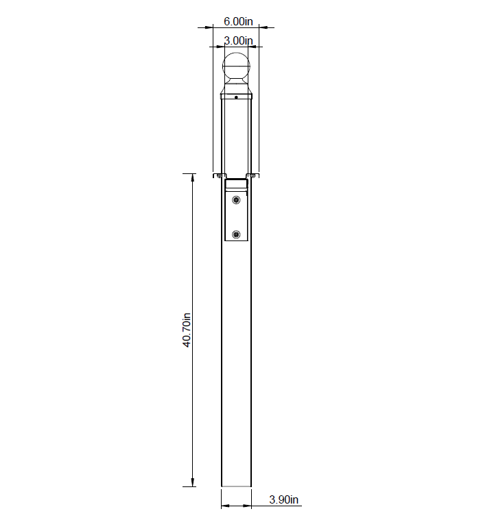 Gibraltar Mailboxes Landover Aluminum Black, Mailbox Post, LP000B00
