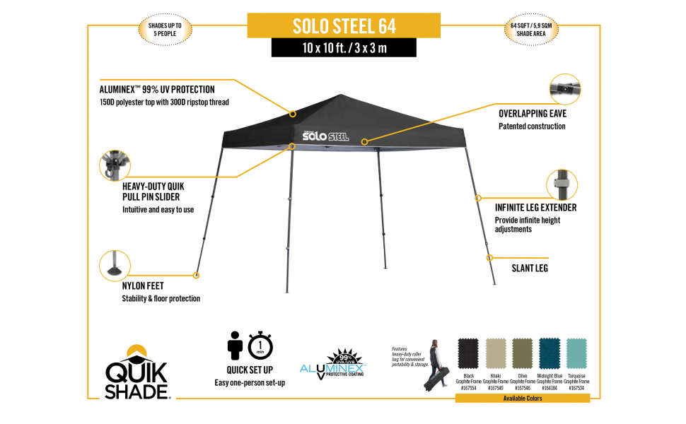 Quik Shade Instant Canopy Instructions www.amazon.ca