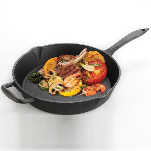 Lagostina 12"(30cm) Cast Iron Round Skillet Amazon.ca Home & Kitchen