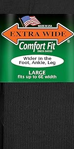 dress sock extra wide