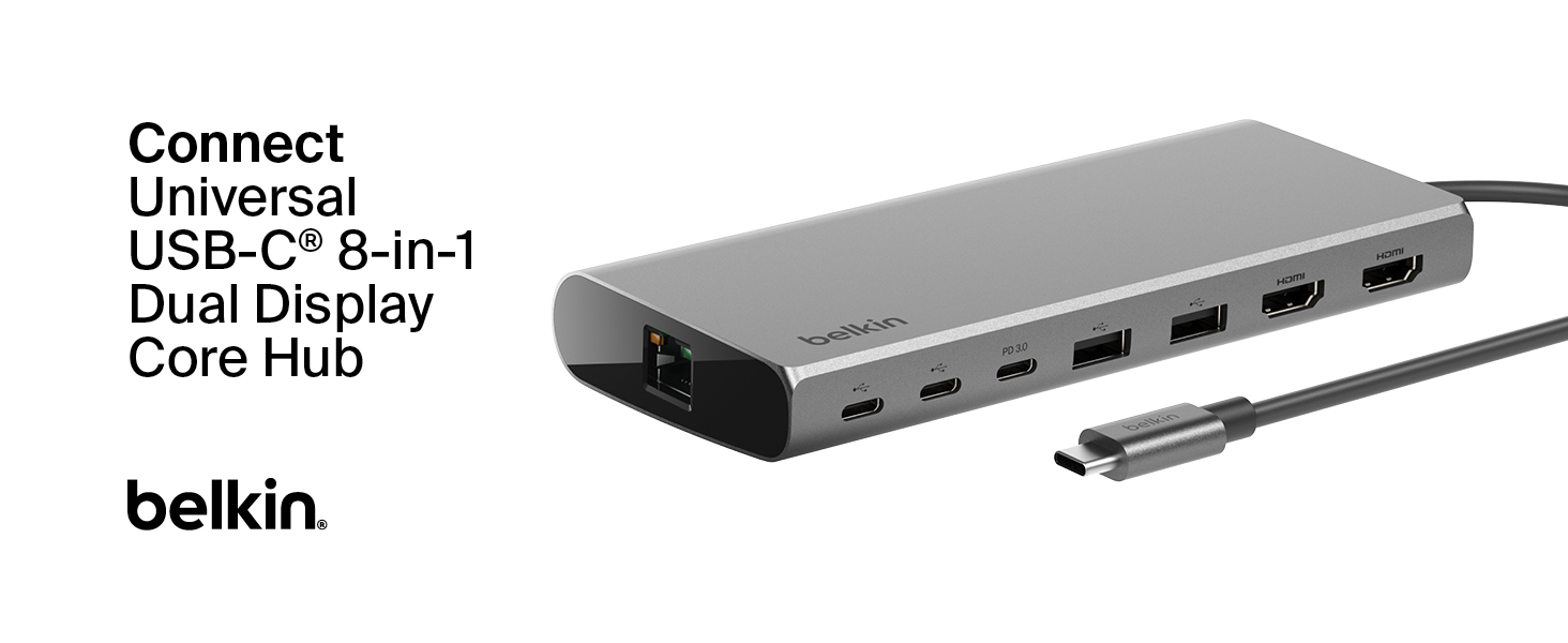 その他 belkin USB-C 8-in-1 Dual Display CoreHub Amazon.com: Belkin Connect Universal USB-C 8-in-1 Dual