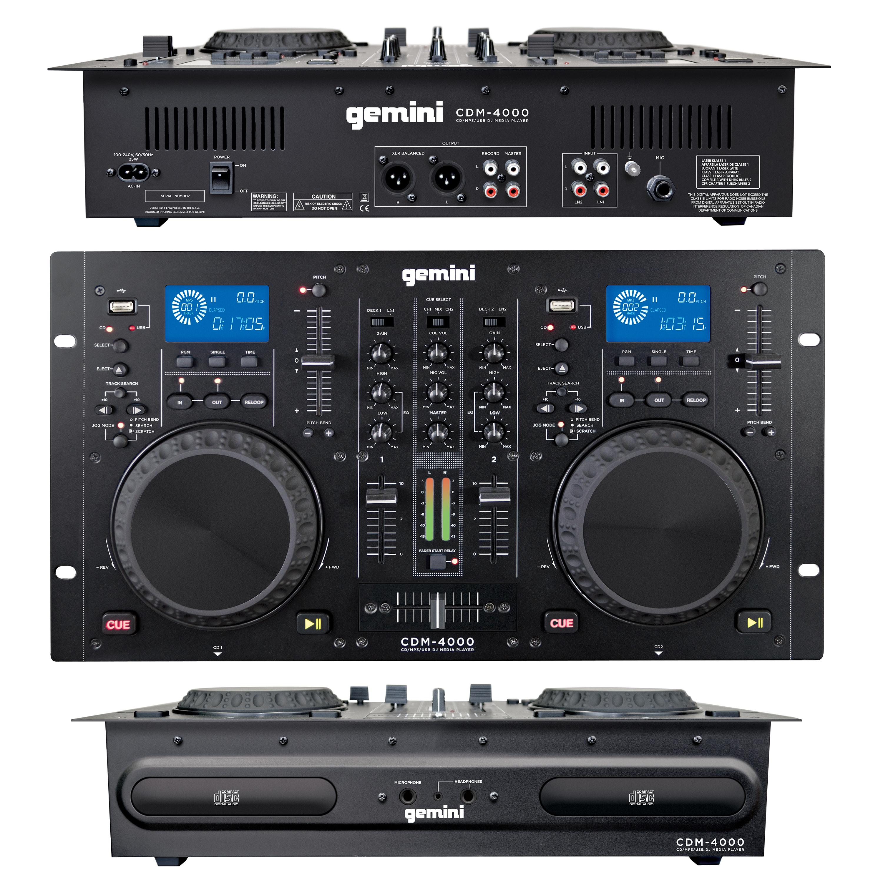 Gemini DJ CDM4000 MultiDisc DJ CD Player Amazon.ca Musical