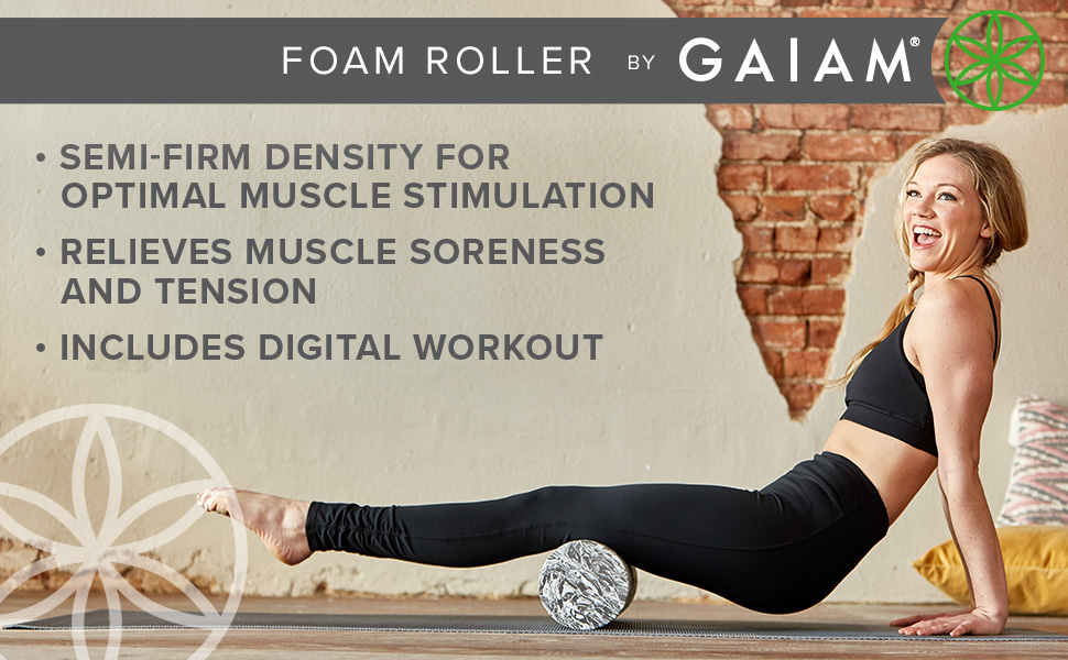 Gaiam Restore Muscle Therapy Foam Roller 18" w/ Digital