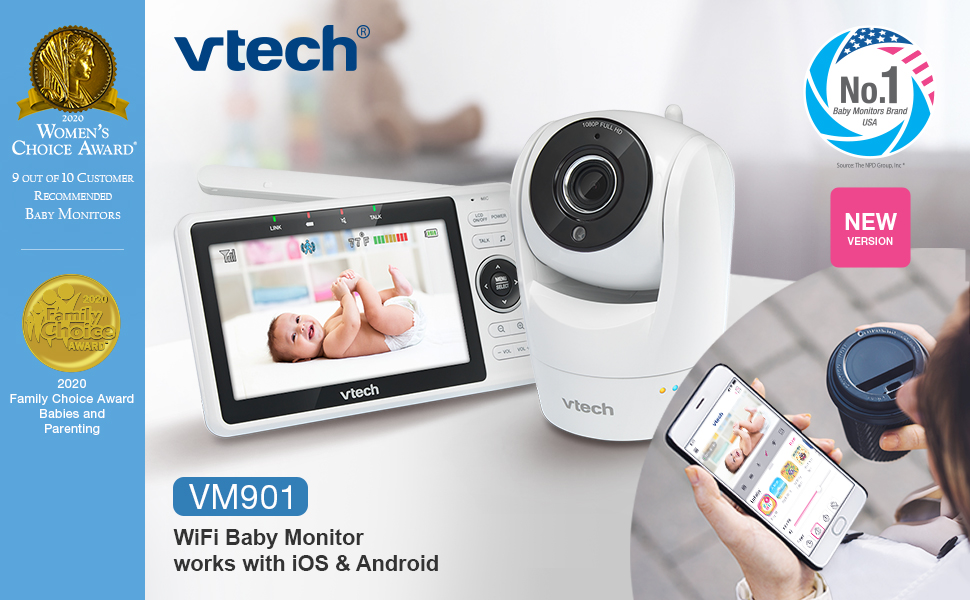 VTech Upgraded Smart WiFi Baby Monitor VM901