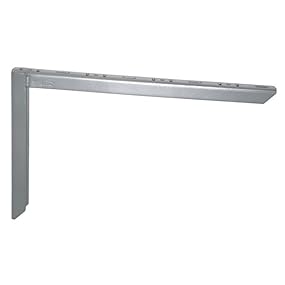 Emuca 7908212 Shelf Brackets For Single Slot Wall Rail