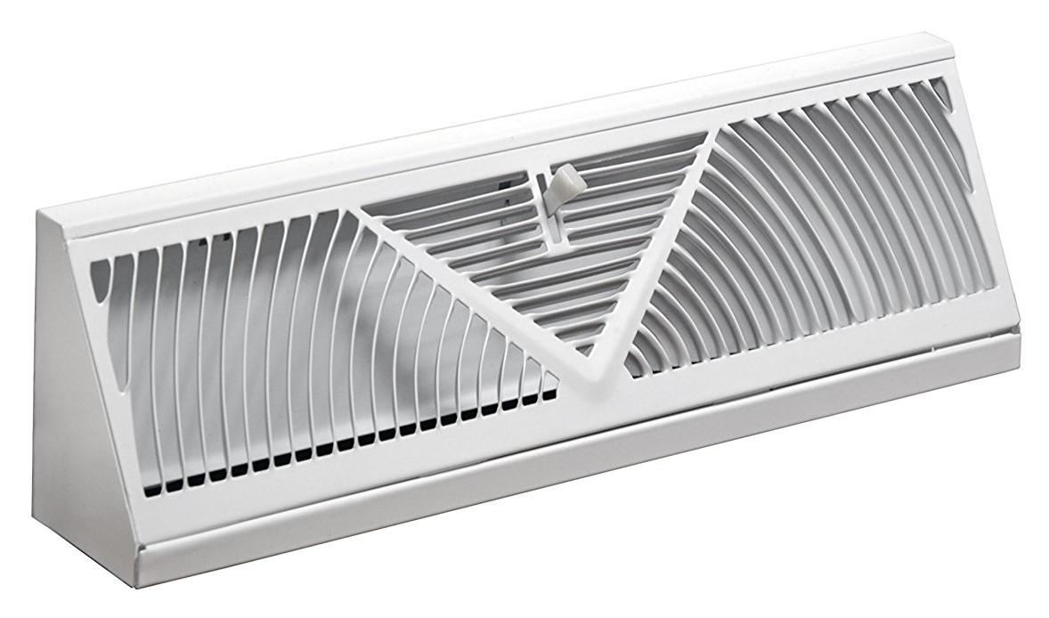 Accord ABBBWH18 Baseboard Register with Sunburst Design, 18Inch(Duct