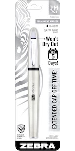 zebra pen steel collection, pm-701 permanent marker pen, stainless steel premium writing instruments