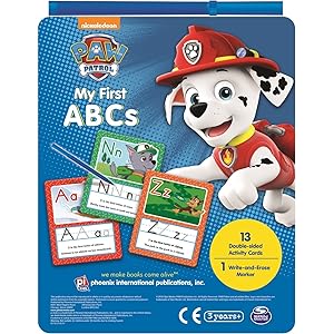 Melissa & Doug PAW Patrol Children's Book - Poke-A-Dot: Alphabet Adventure  - PAW Patrol Activity Book, PAW Patrol Books For Preschoolers, ABC Books