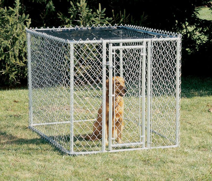 MidWest Homes for Pets Chain Link Portable Kennel with a