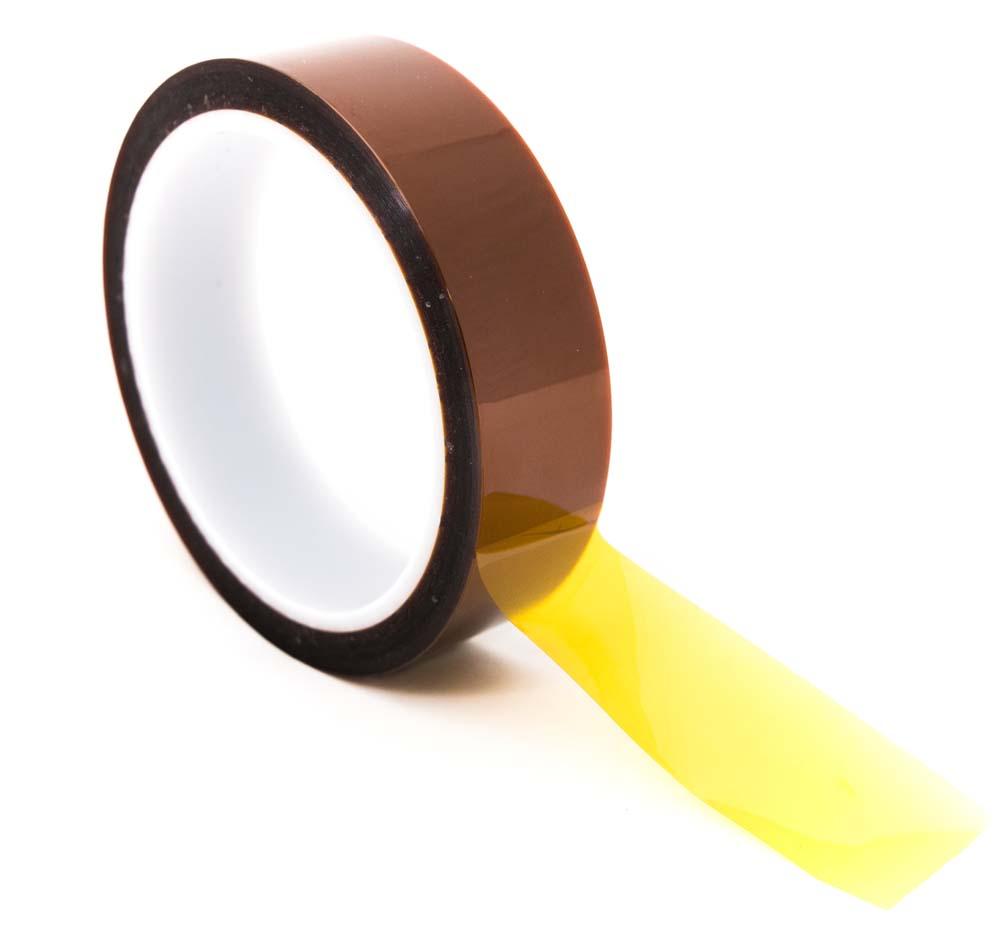 Bertech Kapton Polyimide Adhesive Tape, 3" Core, 1m Thick, 36 yd Length