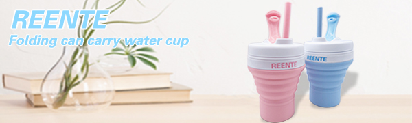 Reente 16.89oz Collapsible Coffee Cup,2 Pack Foldable Cup Eco Coffee Cup with Silicone Collapsible Straws, Travel Cups for Hot Drinks Leak Proof Reusable Coffee Mug for Travel,Silicone Coffee Mug