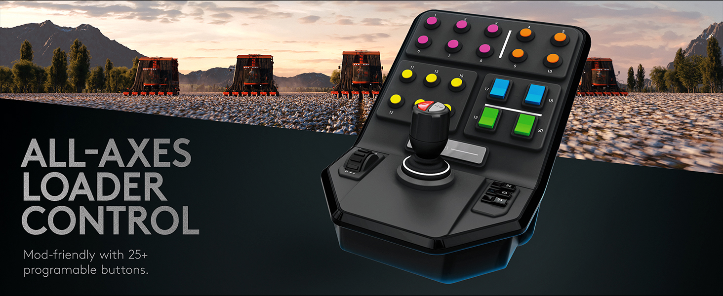 Logitech G Saitek Farm Sim Controller, Heavy Equipment Bundle for Farming Simulator, Gaming