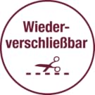 Wiederverschließbar.