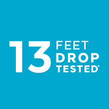 13-foot drop-protection with IMPACTIUM cushioning