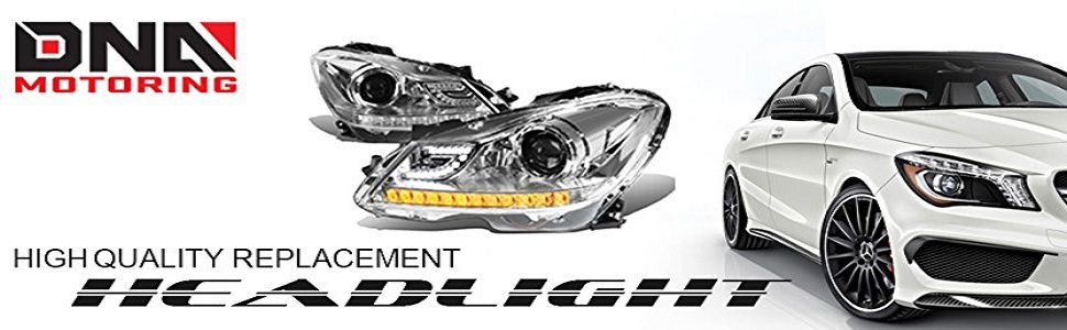 DNA MOTORING HL-OH-CSIL14-BK-CL1 Black Housing Headlights