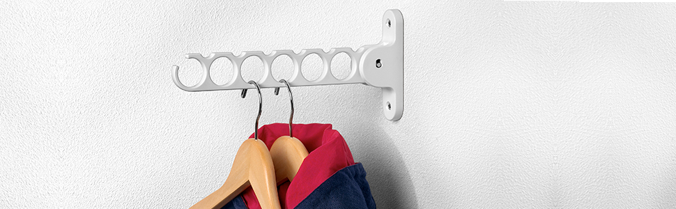 Spectrum 35000 Diversified Wall Mount Hanger Holder Closet Organizer, White