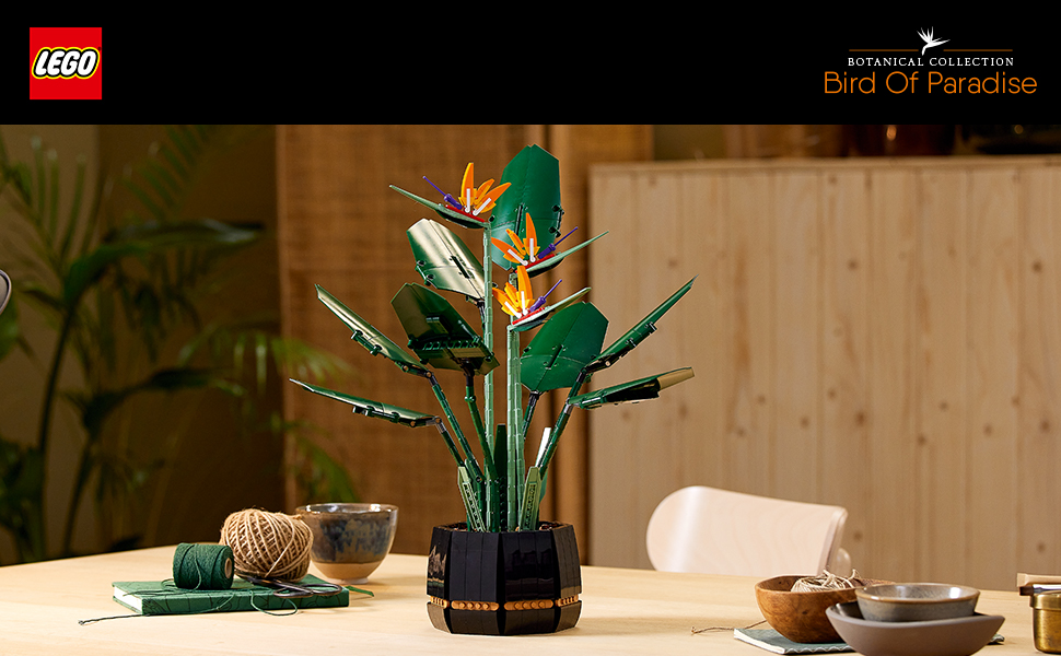 LEGO Strelitzia 10289 BIRD OF PARADISE BOTANICAL COLLECTION: Bunga Cantik untuk Dekorasi Rumah Anda