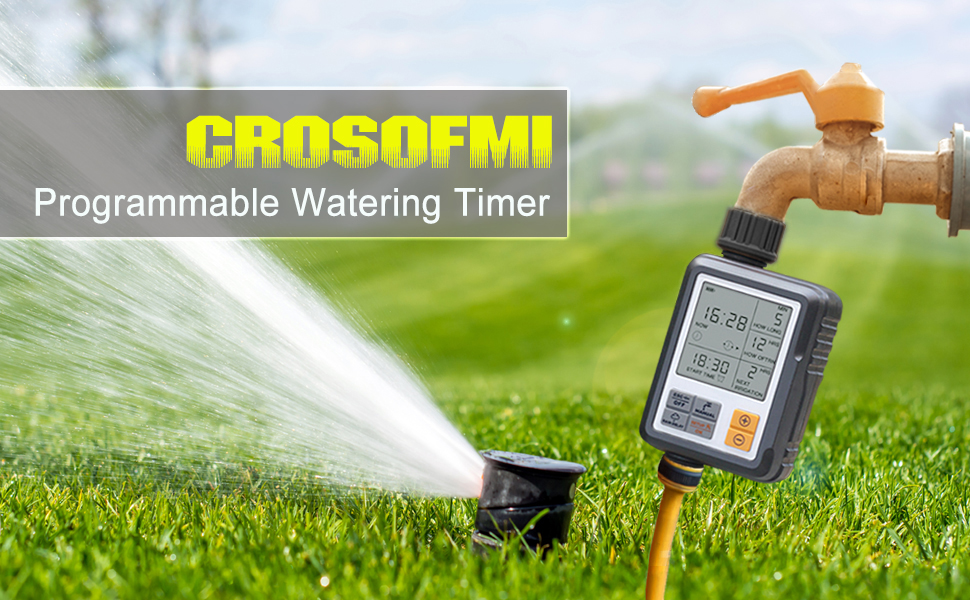 CROSOFMI Water Timer Automatic Irrigation watering System Programmable