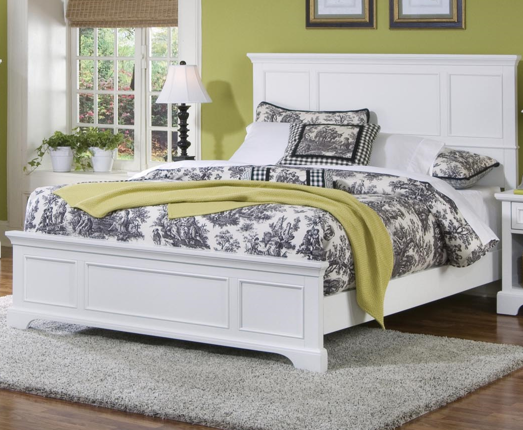 Home Styles 5530500 Naples Queen Bed, White Finish Bed