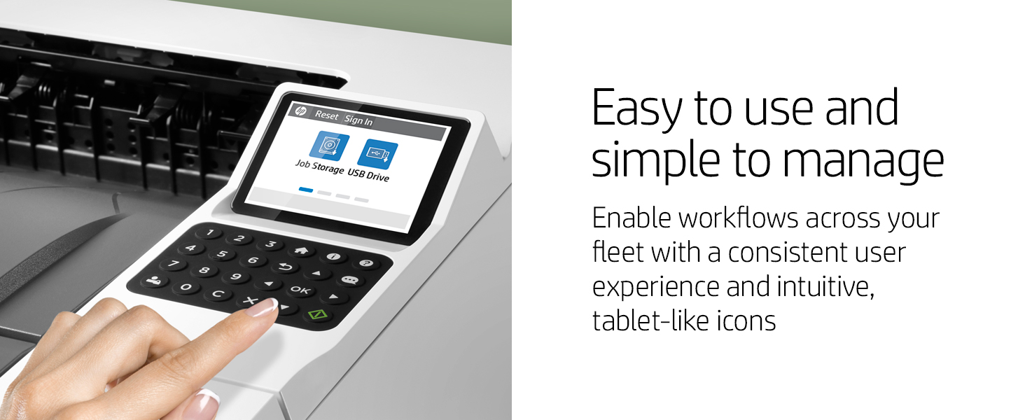 simple management consistent experience laserjet enterprise m406dn