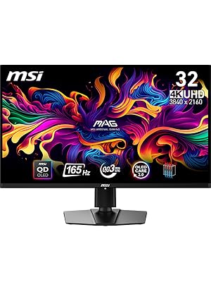MSI MAG 321UP QD-OLED 31.5 Inch 4K UHD Gaming Monitor - 3840