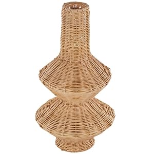 Farmhouse Brown Rattan Vase