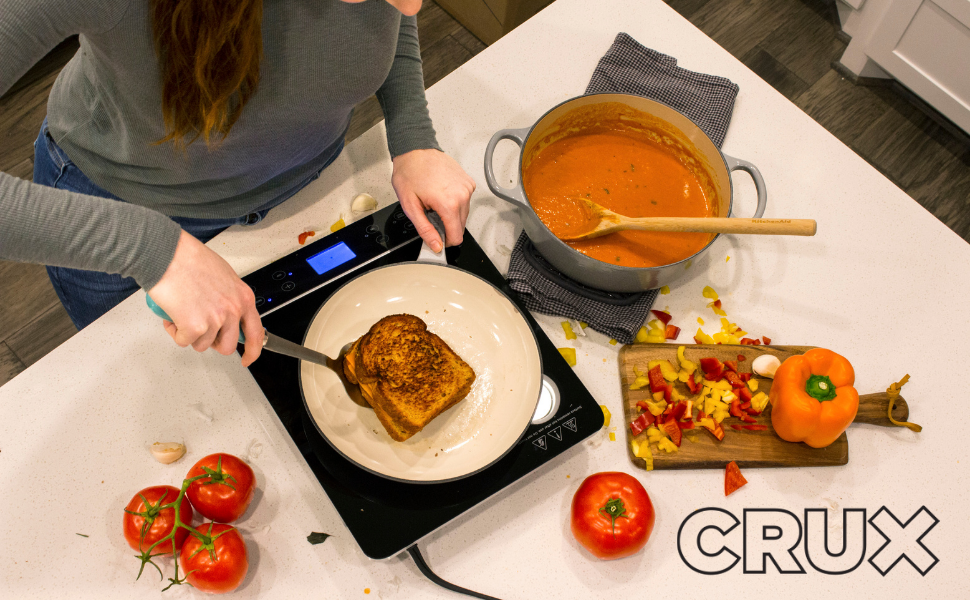 Crux Countertop Induction Burner, Portable Electric Hot