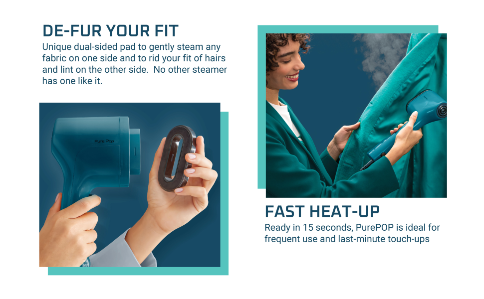 Rowenta Pure Pop Handheld Steamer for Clothes 1.5 Pounds 15 Second