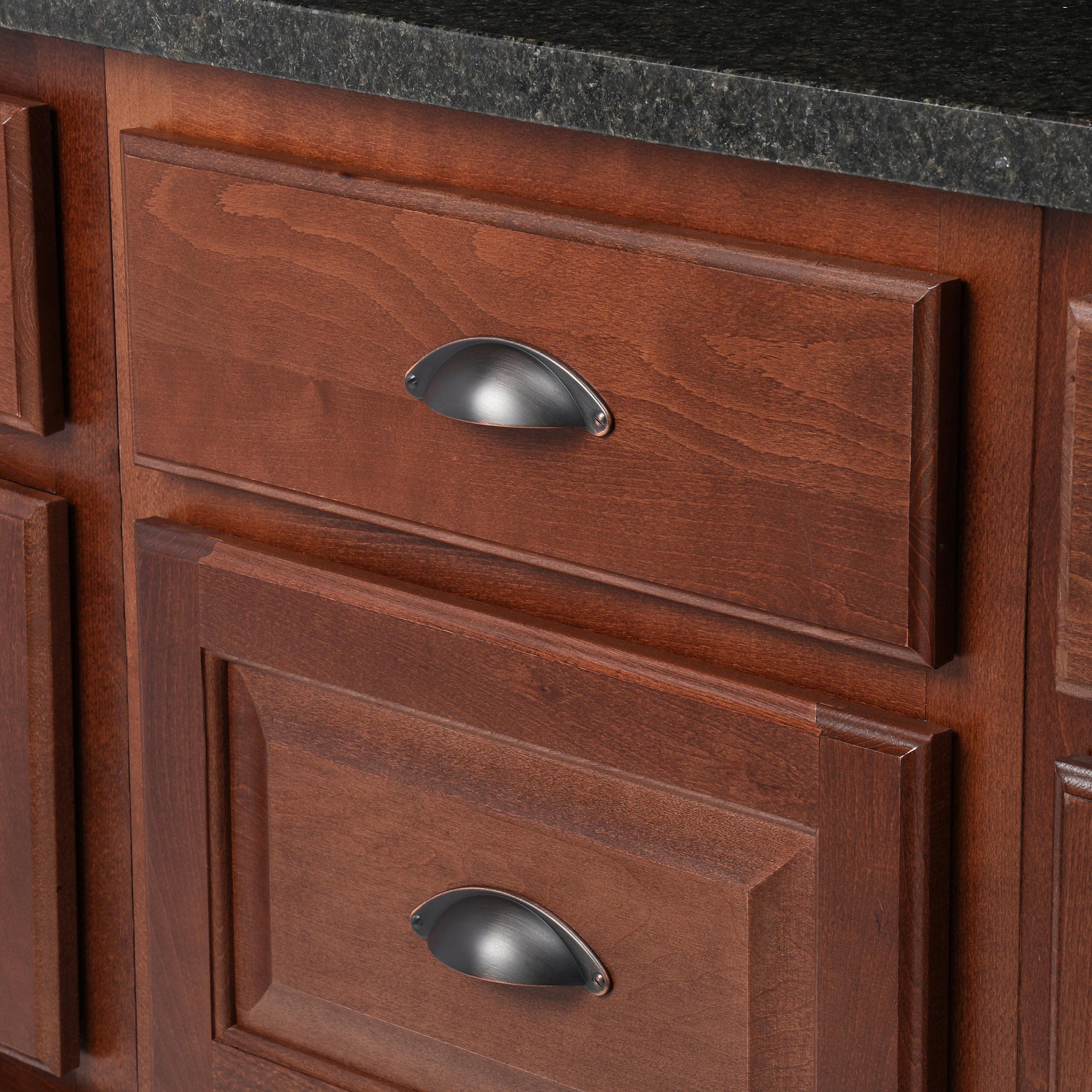 Amerock BP53010G10 Metal Finishes Cup Pull with 3Inch Centers, Satin