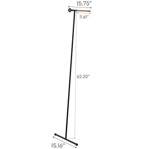 Dimension image for Leaning Clothes Hanger on a white background