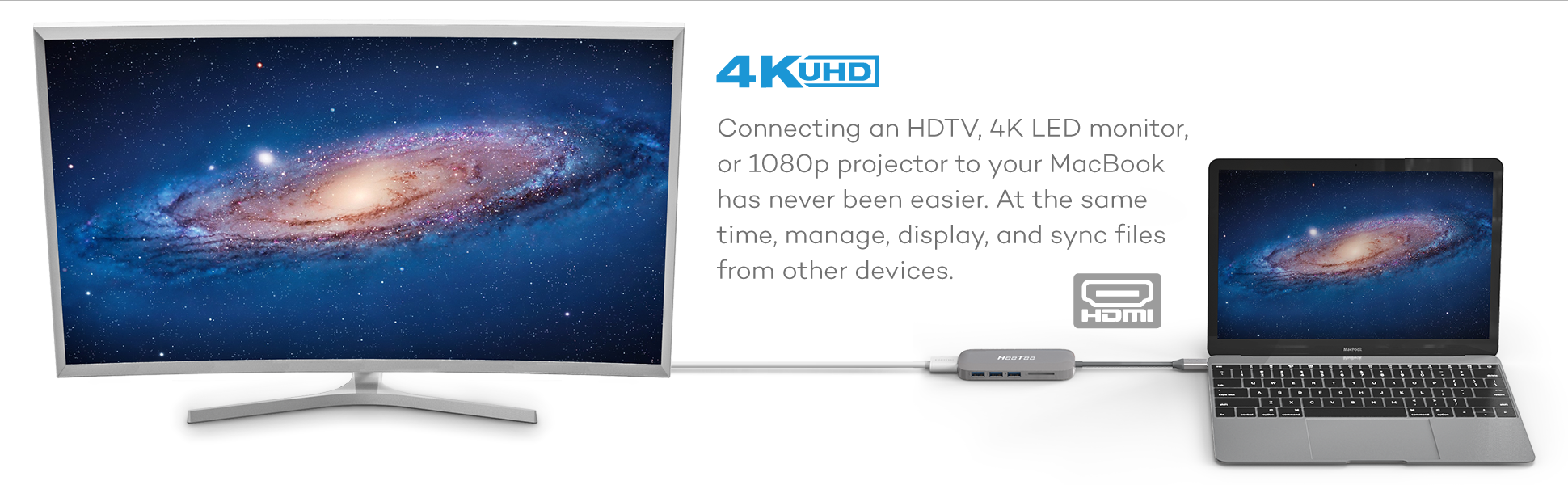 USB C Hub, HooToo USB C Adapter/Charger USB C to USB 3.1