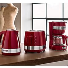 DeLonghi 電気ケトル KB11200J レッド Amazon | DeLonghi(デロンギ) De'Longhi電気ケトル アイコナ