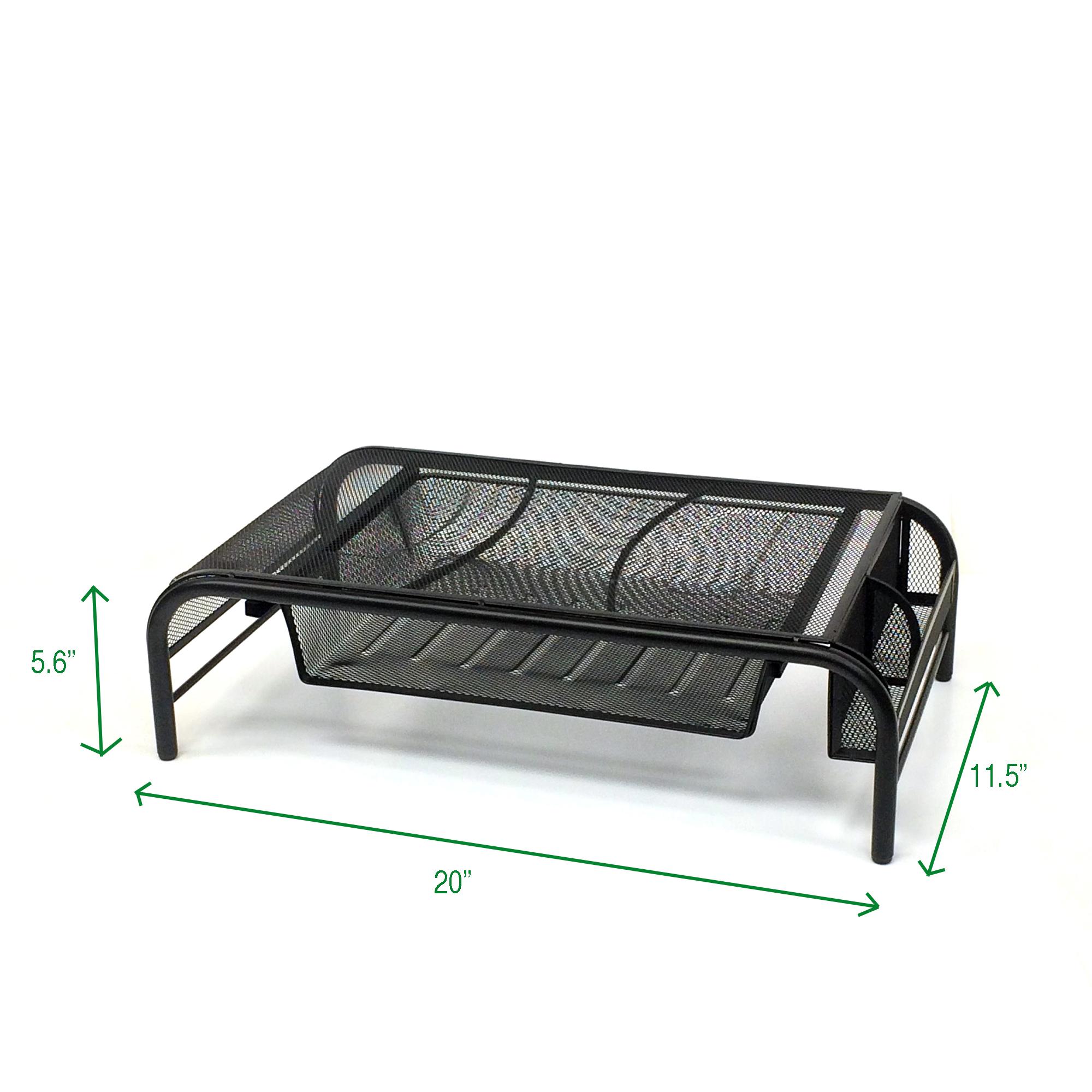 Mind Reader MESHMONSTABLK Metal Mesh Monitor Stand and