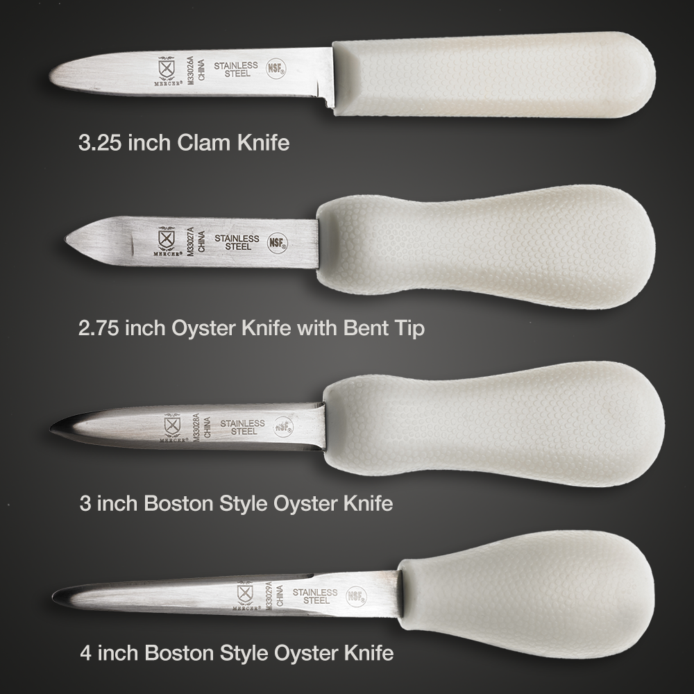Mercer Culinary Boston Style Oyster Knife with Poly Handle, 4 Inch